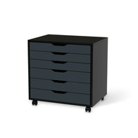 Möbelfolie Blaugrau Dark - IKEA Alex Rollcontainer 6 Schubladen - schwarz