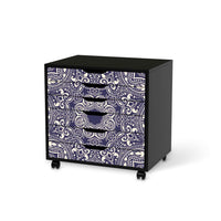 Möbelfolie Blue Mandala - IKEA Alex Rollcontainer 6 Schubladen - schwarz