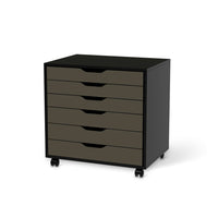 Möbelfolie Braungrau Dark - IKEA Alex Rollcontainer 6 Schubladen - schwarz