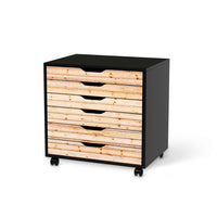Möbelfolie Bright Planks - IKEA Alex Rollcontainer 6 Schubladen - schwarz