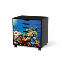 Möbelfolie Coral Reef - IKEA Alex Rollcontainer 6 Schubladen - schwarz