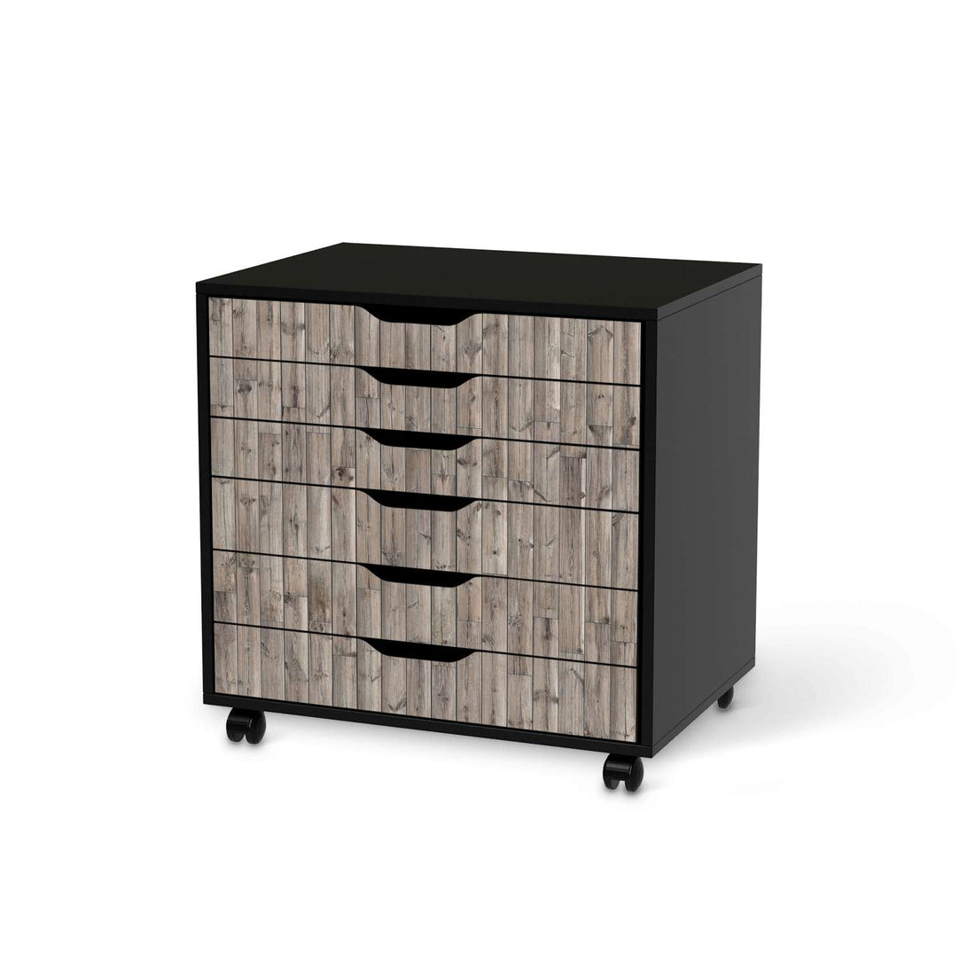 Möbelfolie Dark washed - IKEA Alex Rollcontainer 6 Schubladen - schwarz