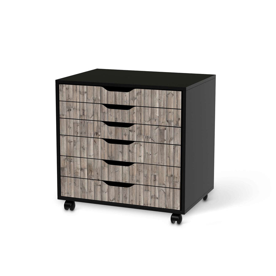 Möbelfolie Dark washed - IKEA Alex Rollcontainer 6 Schubladen - schwarz