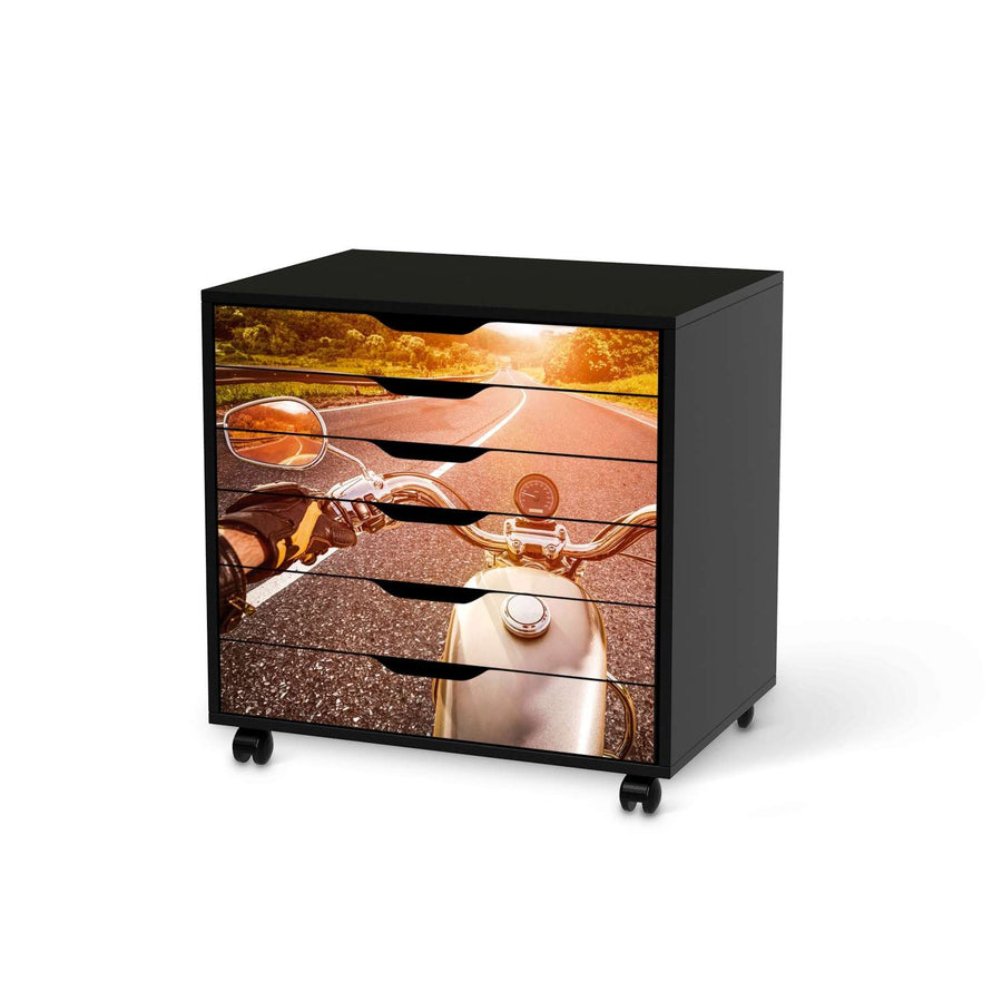 Möbelfolie Easy Rider - IKEA Alex Rollcontainer 6 Schubladen - schwarz