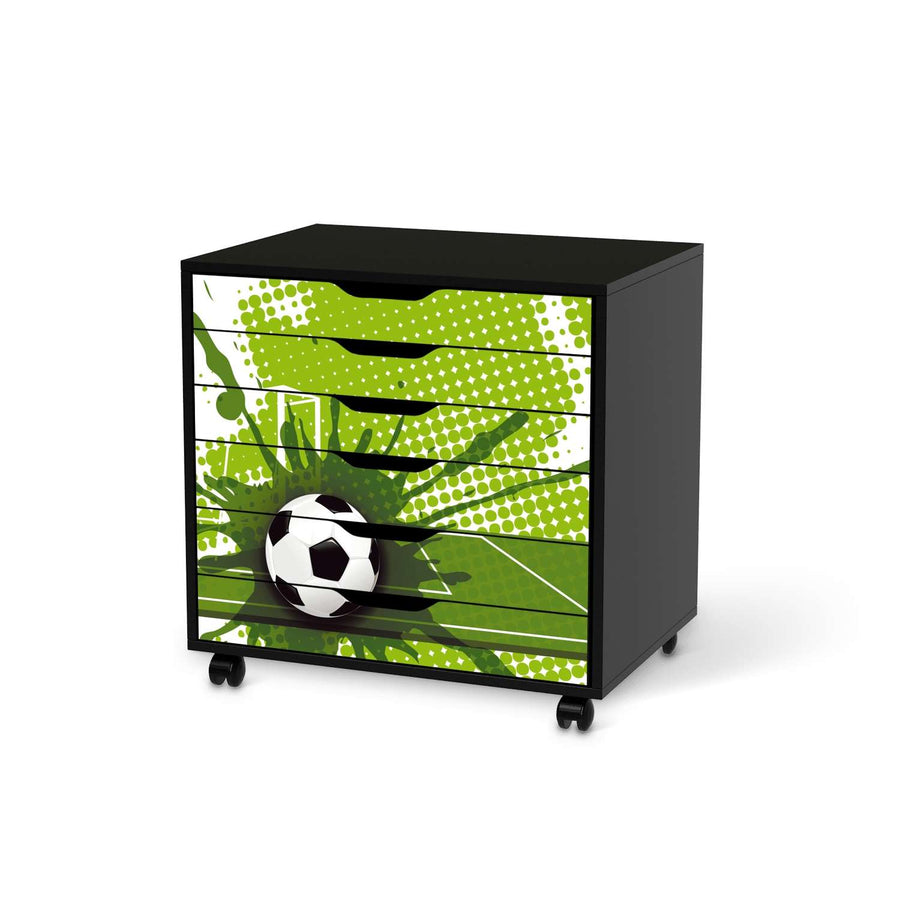 Möbelfolie Goal - IKEA Alex Rollcontainer 6 Schubladen - schwarz