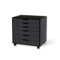 Möbelfolie Grau Dark - IKEA Alex Rollcontainer 6 Schubladen - schwarz