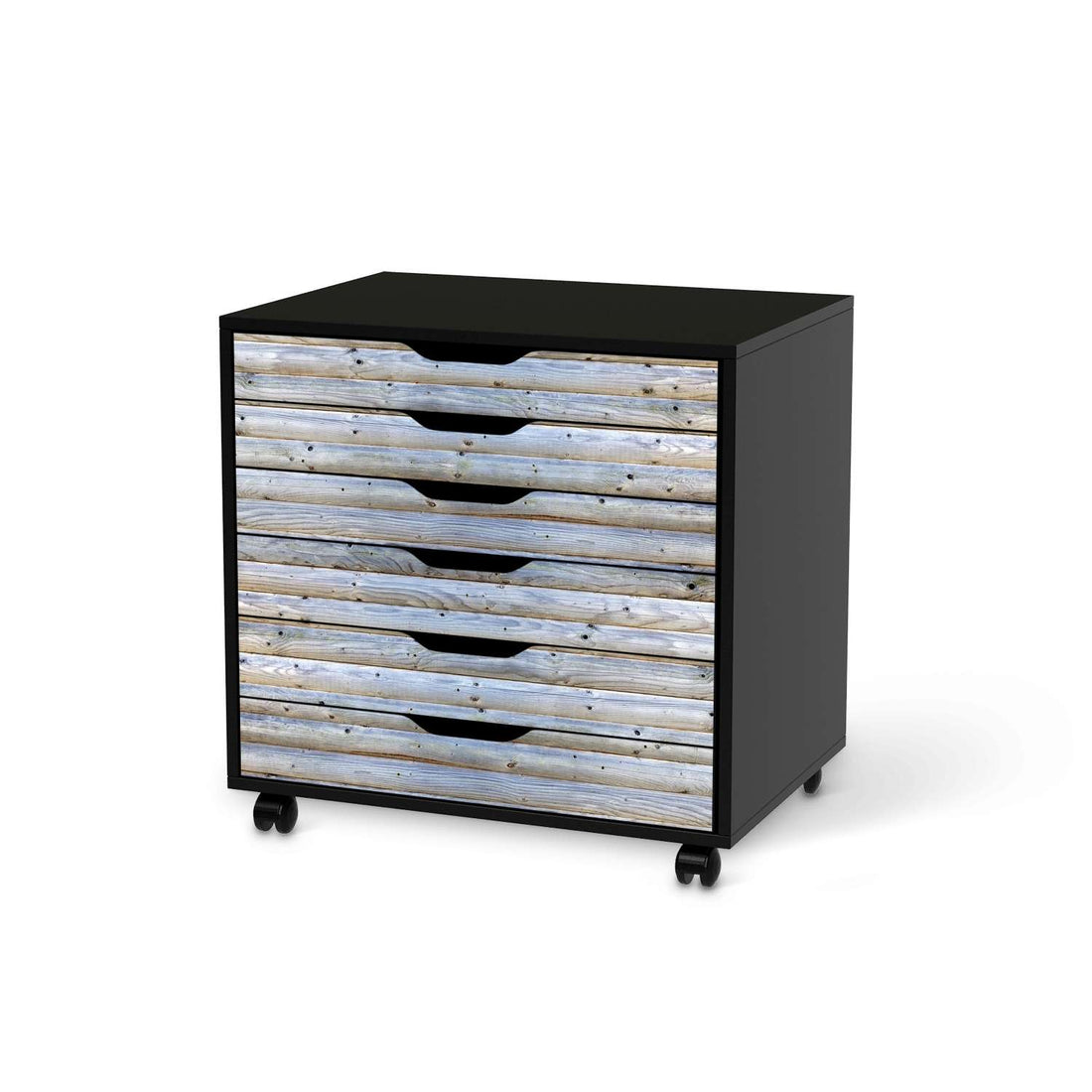 Möbelfolie Greyhound - IKEA Alex Rollcontainer 6 Schubladen - schwarz