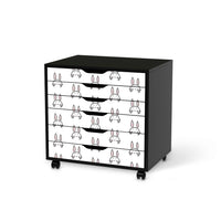 Möbelfolie Hoppel - IKEA Alex Rollcontainer 6 Schubladen - schwarz