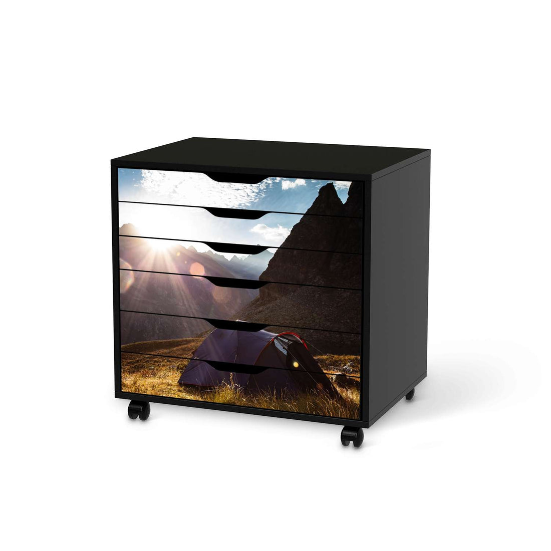 Möbelfolie Into the Wild - IKEA Alex Rollcontainer 6 Schubladen - schwarz
