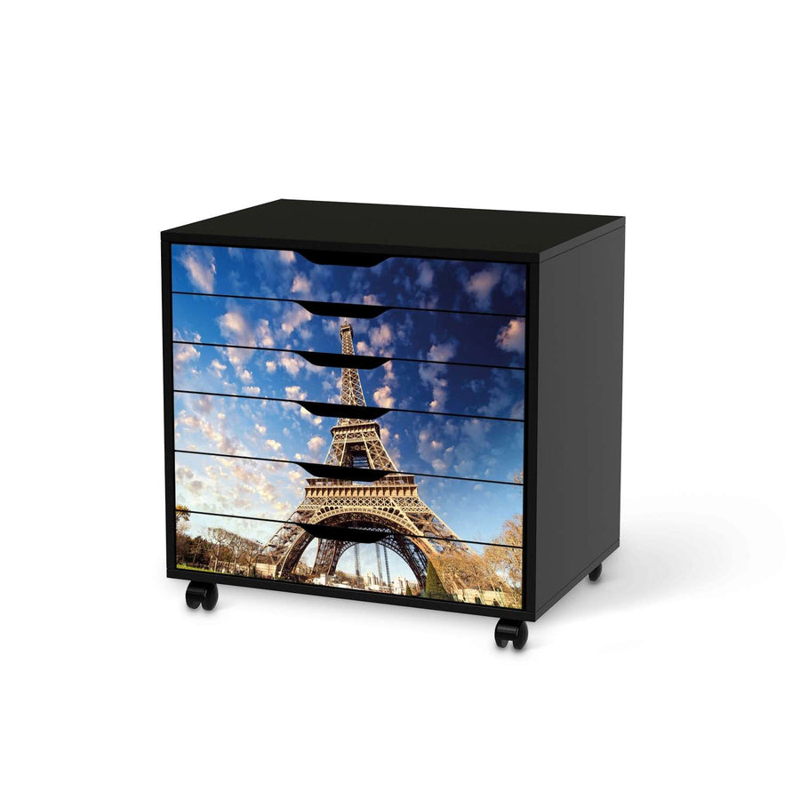 Möbelfolie La Tour Eiffel - IKEA Alex Rollcontainer 6 Schubladen - schwarz