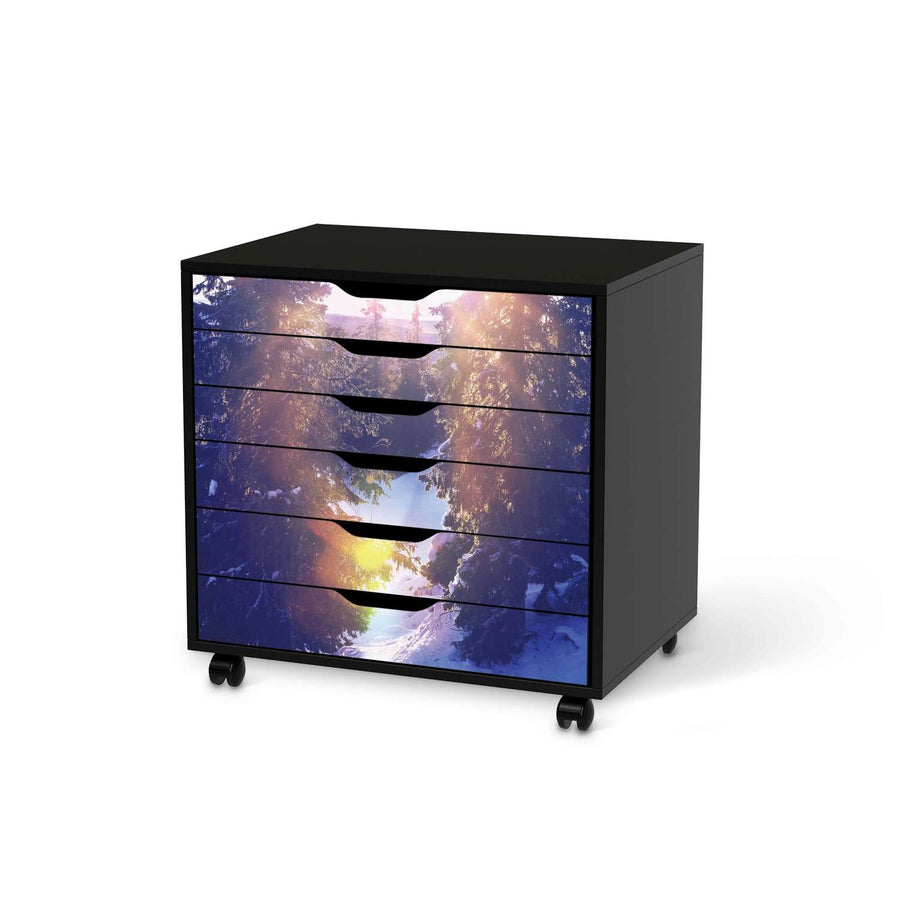 Möbelfolie Lichtflut - IKEA Alex Rollcontainer 6 Schubladen - schwarz