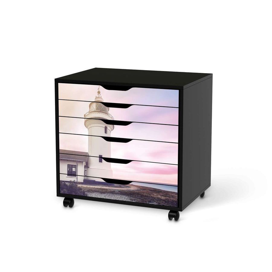 Möbelfolie Lighthouse - IKEA Alex Rollcontainer 6 Schubladen - schwarz