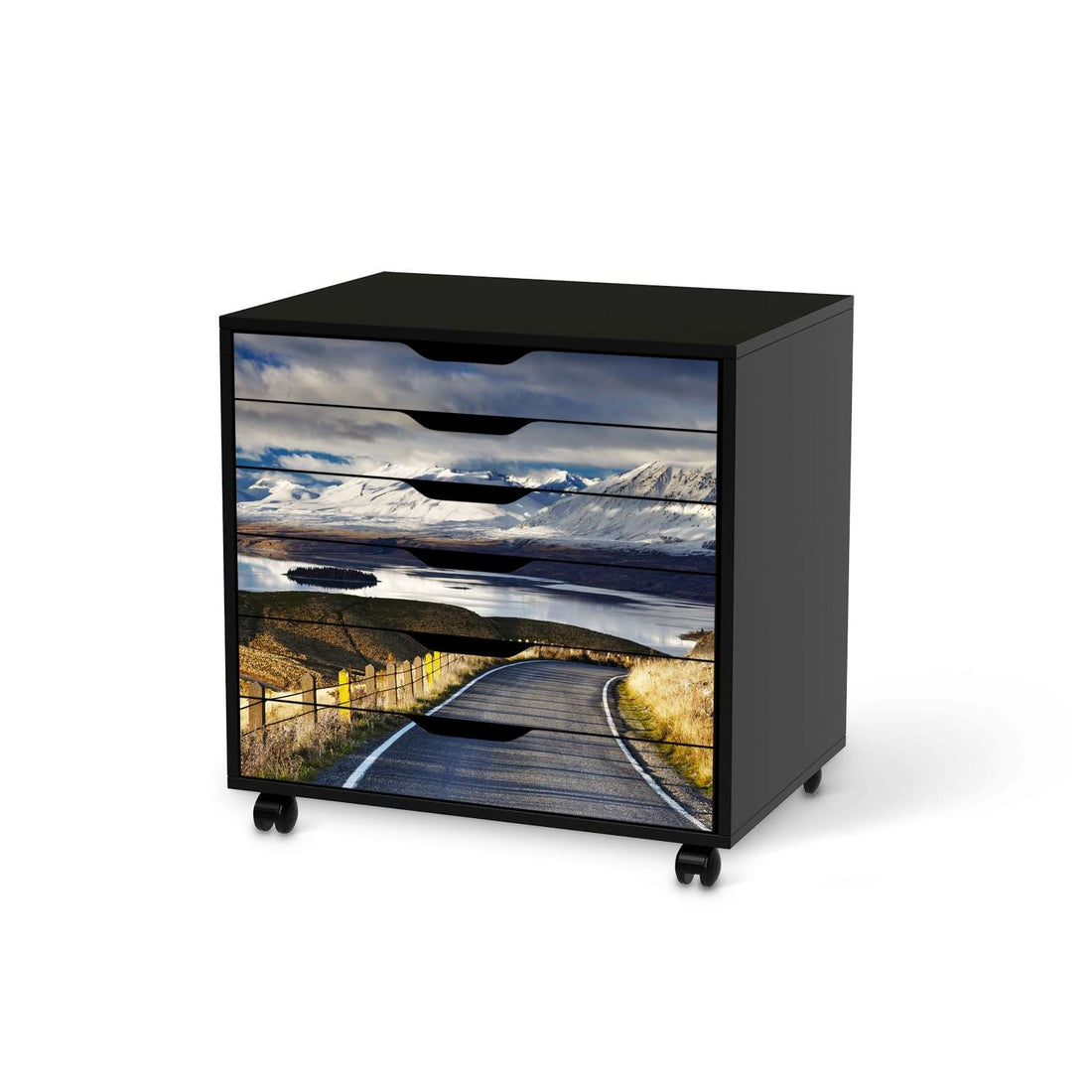 Möbelfolie New Zealand - IKEA Alex Rollcontainer 6 Schubladen - schwarz