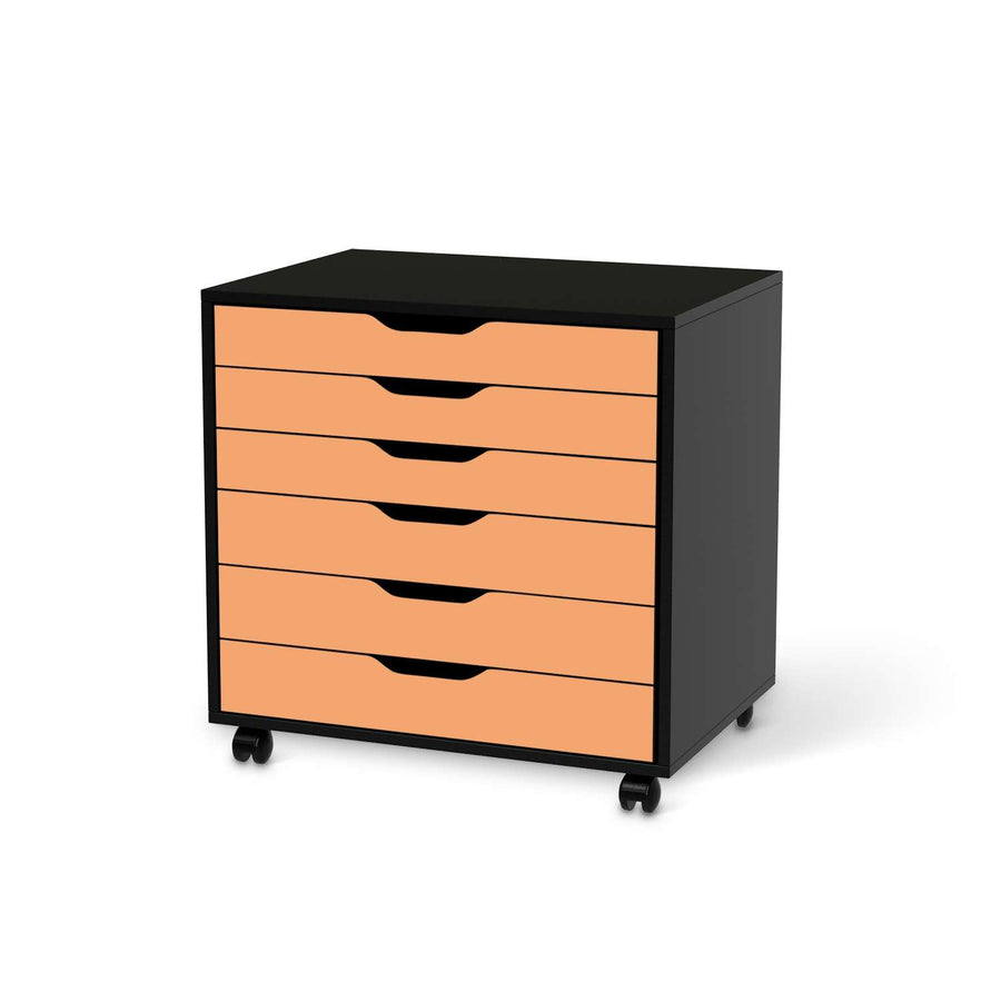 Möbelfolie Orange Light - IKEA Alex Rollcontainer 6 Schubladen - schwarz