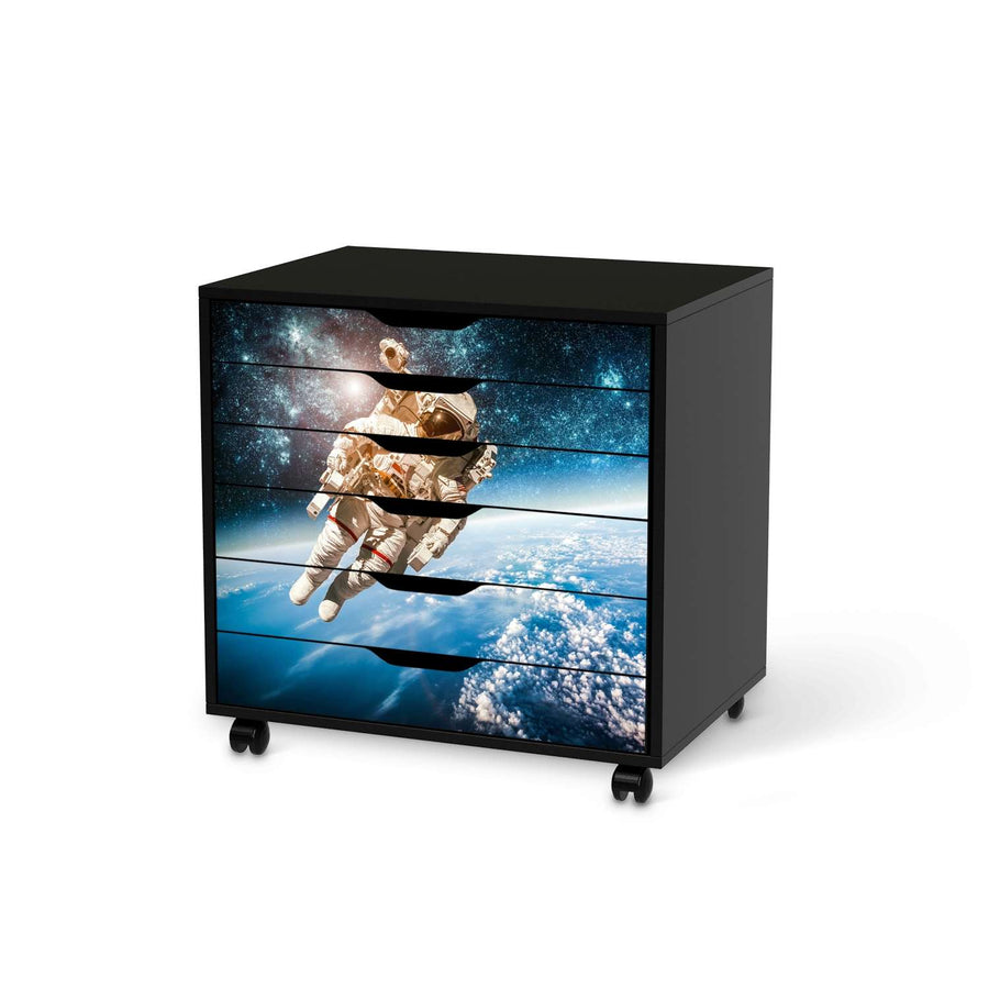 Möbelfolie Outer Space - IKEA Alex Rollcontainer 6 Schubladen - schwarz