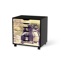 Möbelfolie Pingu Friendship - IKEA Alex Rollcontainer 6 Schubladen - schwarz