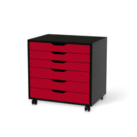 Möbelfolie Rot Dark - IKEA Alex Rollcontainer 6 Schubladen - schwarz