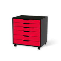 Möbelfolie Rot Light - IKEA Alex Rollcontainer 6 Schubladen - schwarz
