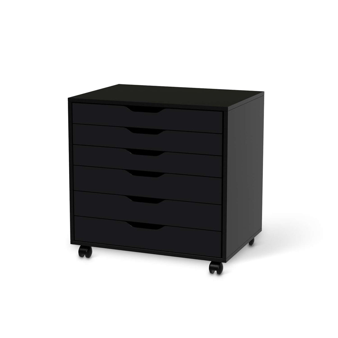 Möbelfolie Schwarz - IKEA Alex Rollcontainer 6 Schubladen - schwarz