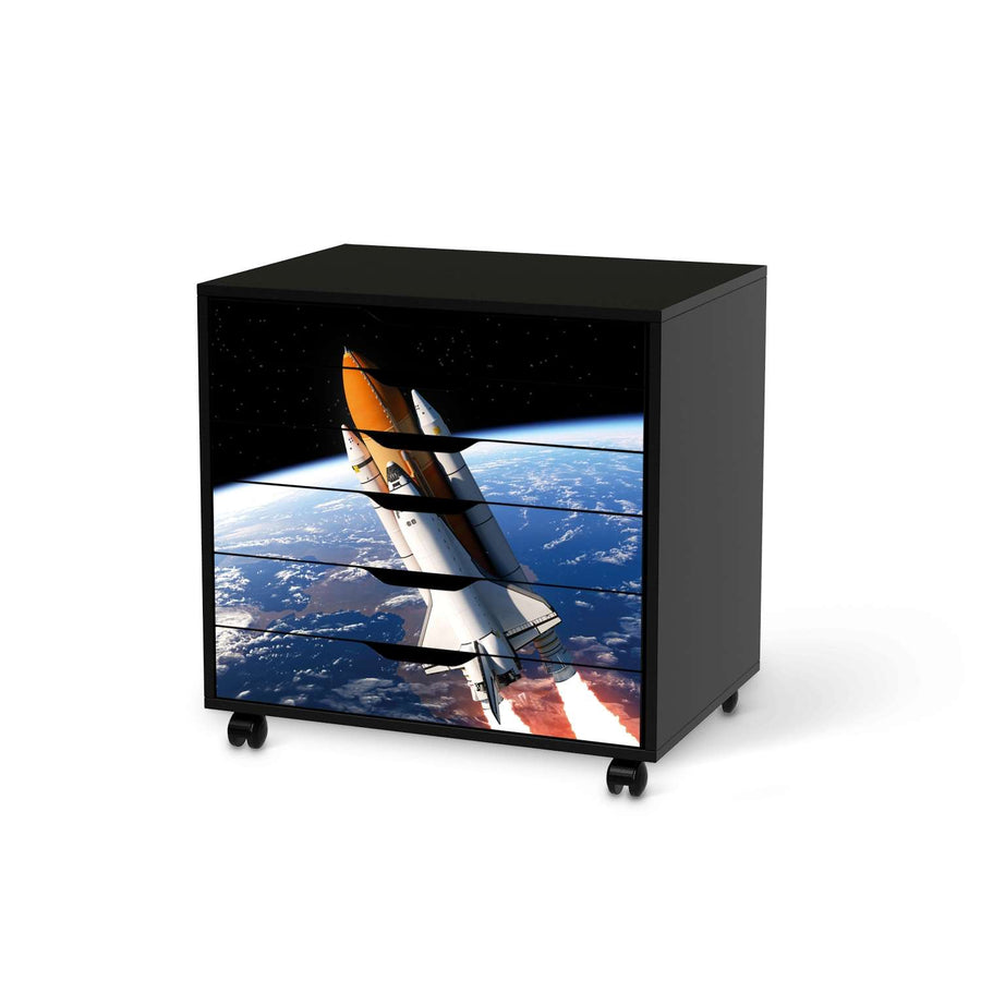 Möbelfolie Space Traveller - IKEA Alex Rollcontainer 6 Schubladen - schwarz