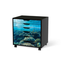 Möbelfolie Underwater World - IKEA Alex Rollcontainer 6 Schubladen - schwarz
