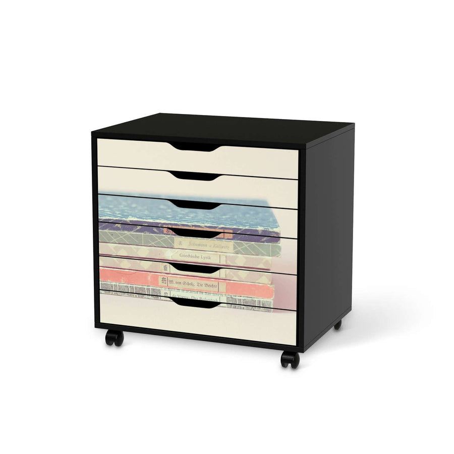 Möbelfolie Zeitreise - IKEA Alex Rollcontainer 6 Schubladen - schwarz