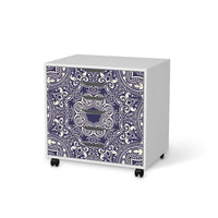 Möbelfolie Blue Mandala - IKEA Alex Rollcontainer 6 Schubladen - weiss