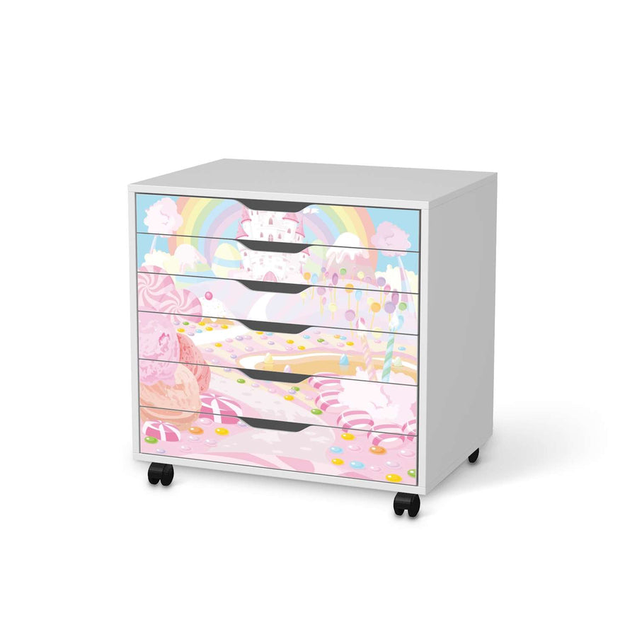 Möbelfolie Candyland - IKEA Alex Rollcontainer 6 Schubladen - weiss