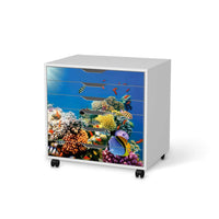 Möbelfolie Coral Reef - IKEA Alex Rollcontainer 6 Schubladen - weiss