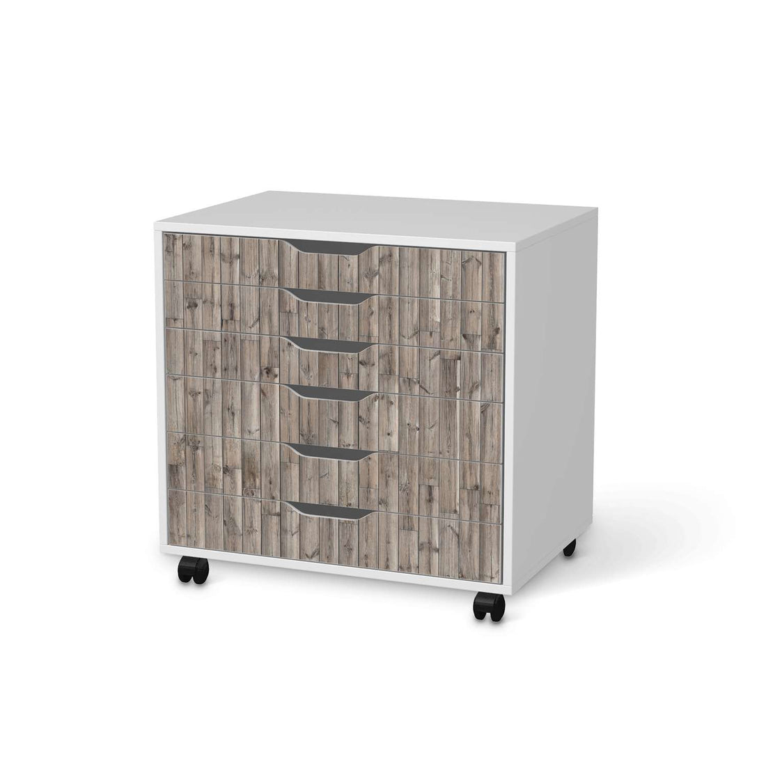 Möbelfolie Dark washed - IKEA Alex Rollcontainer 6 Schubladen - weiss