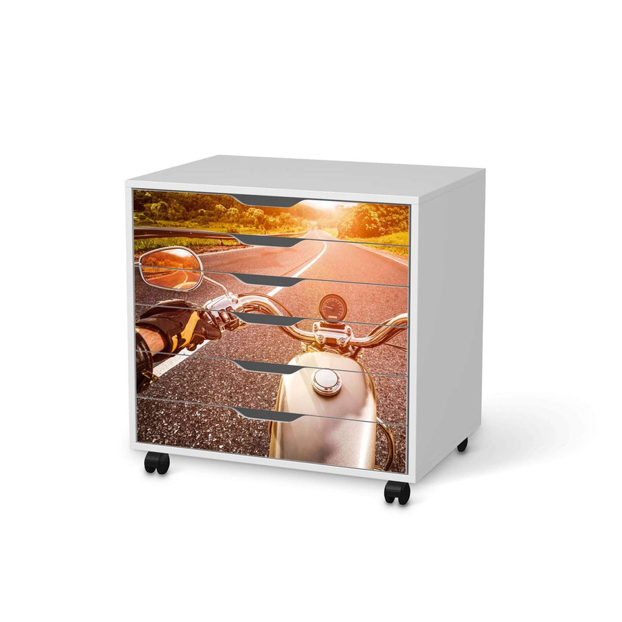 Möbelfolie Easy Rider - IKEA Alex Rollcontainer 6 Schubladen - weiss