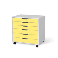 Möbelfolie Gelb Light - IKEA Alex Rollcontainer 6 Schubladen - weiss