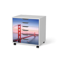 Möbelfolie Golden Gate - IKEA Alex Rollcontainer 6 Schubladen - weiss