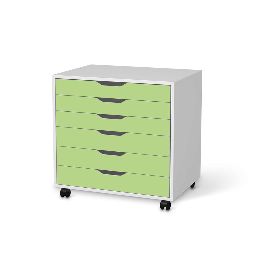 Möbelfolie Hellgrün Light - IKEA Alex Rollcontainer 6 Schubladen - weiss