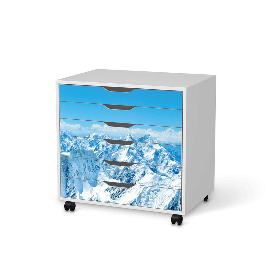Möbelfolie Himalaya - IKEA Alex Rollcontainer 6 Schubladen - weiss