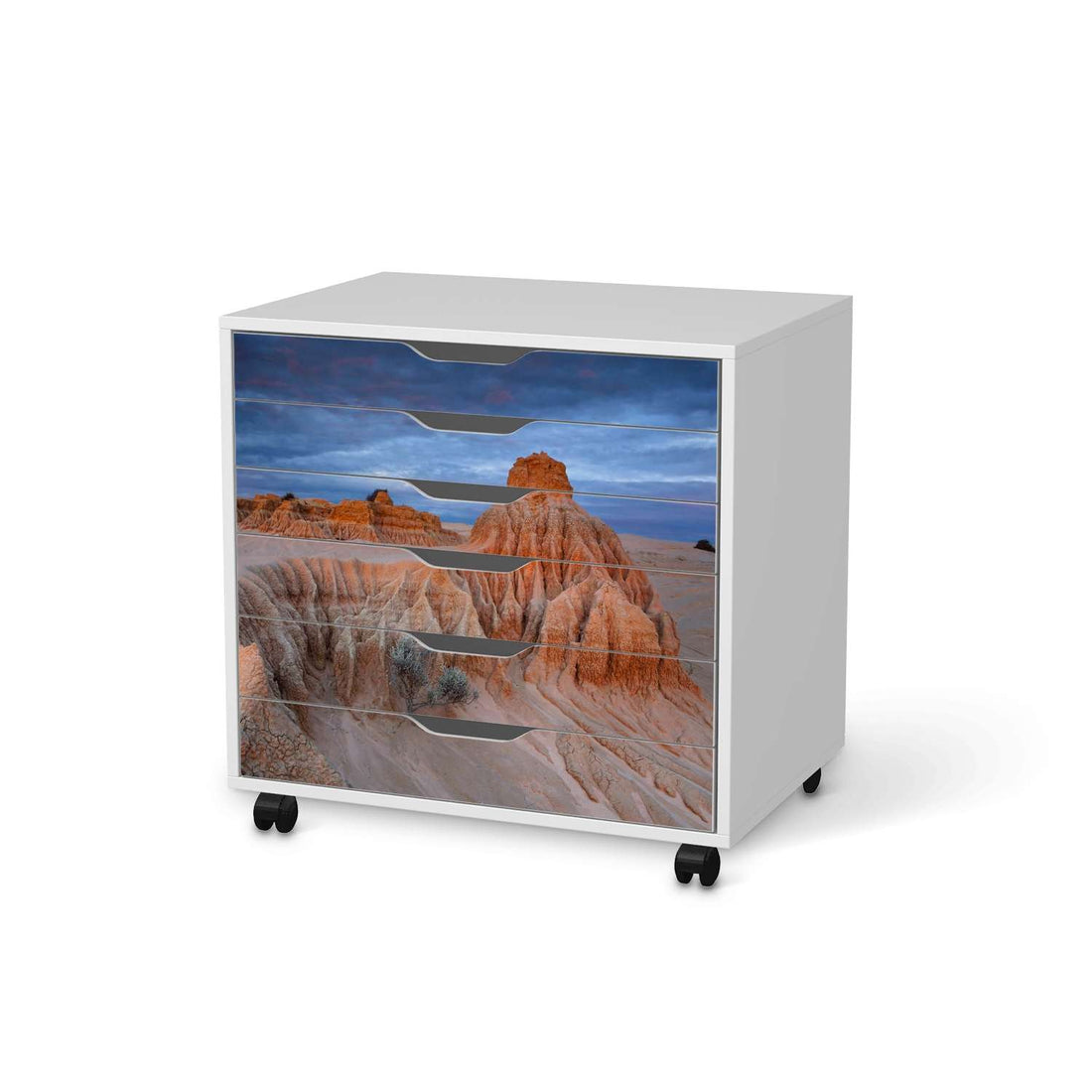 Möbelfolie Outback Australia - IKEA Alex Rollcontainer 6 Schubladen - weiss