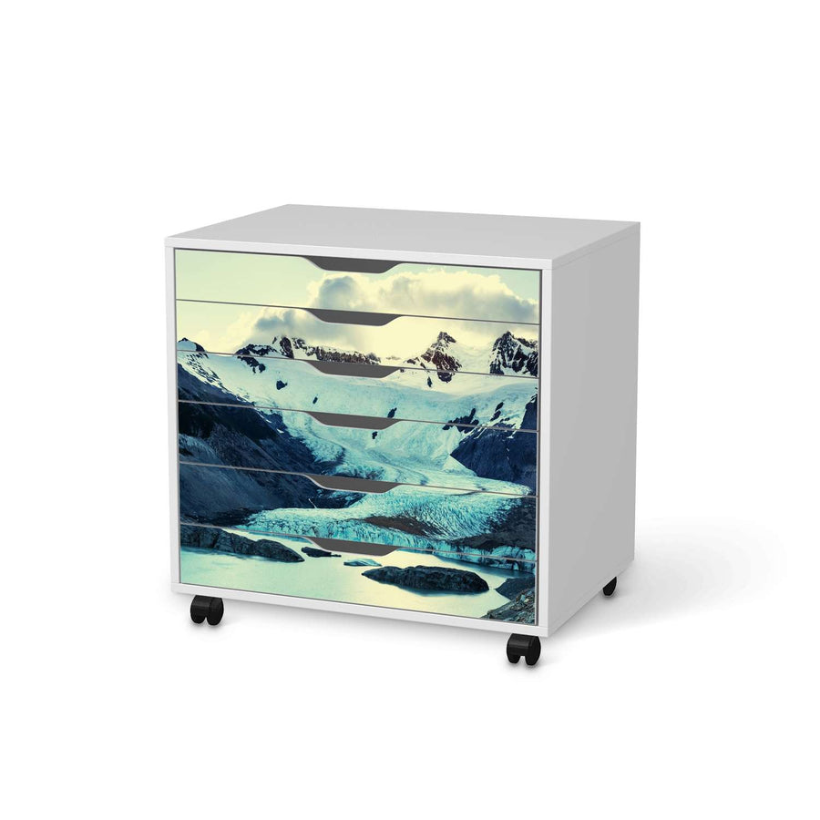Möbelfolie Patagonia - IKEA Alex Rollcontainer 6 Schubladen - weiss
