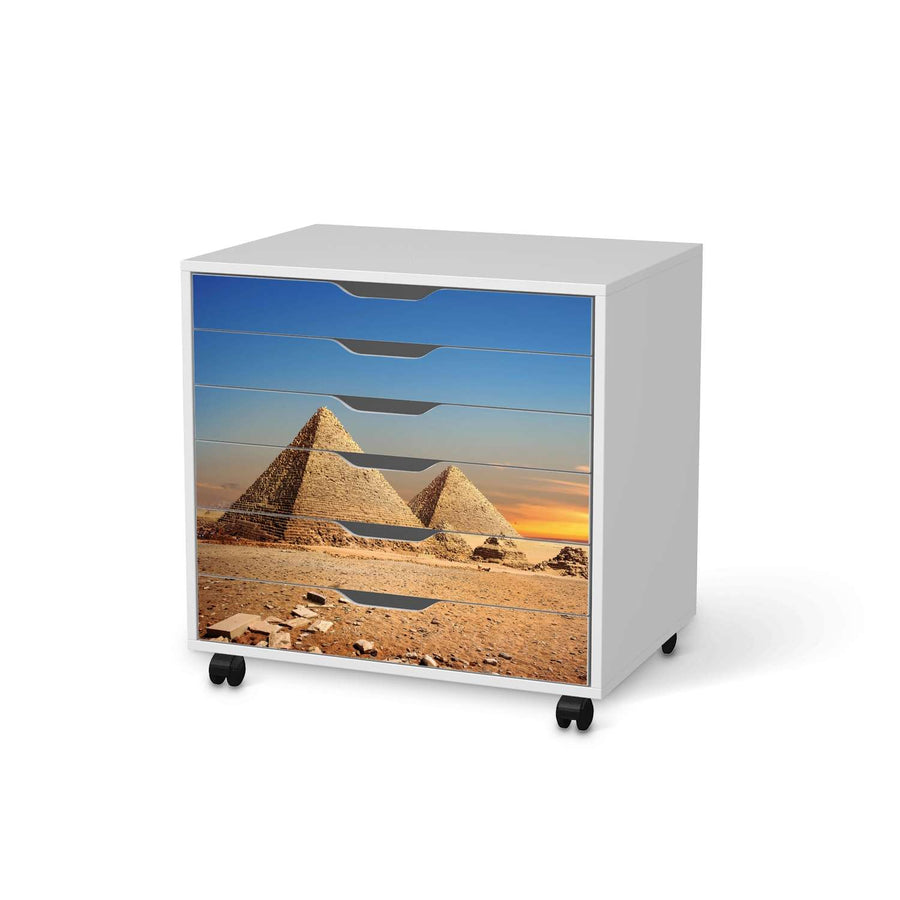 Möbelfolie Pyramids - IKEA Alex Rollcontainer 6 Schubladen - weiss