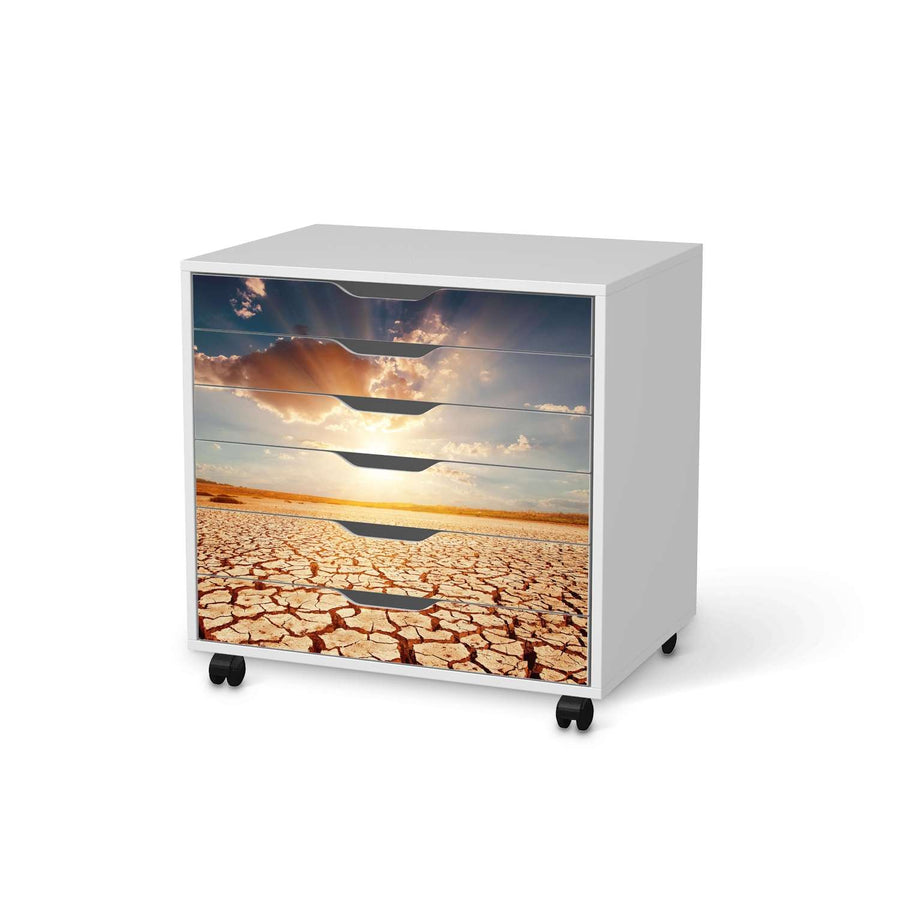 Möbelfolie Savanne - IKEA Alex Rollcontainer 6 Schubladen - weiss