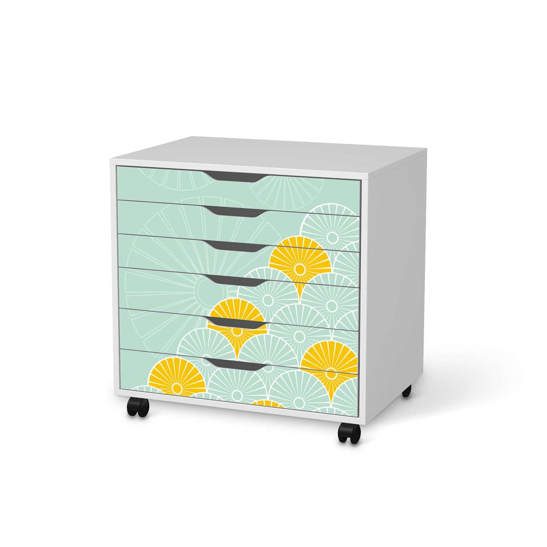 Möbelfolie Spring - IKEA Alex Rollcontainer 6 Schubladen - weiss