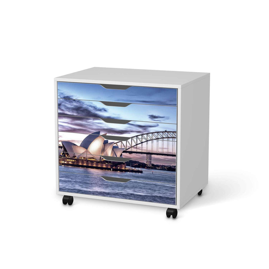 Möbelfolie Sydney - IKEA Alex Rollcontainer 6 Schubladen - weiss