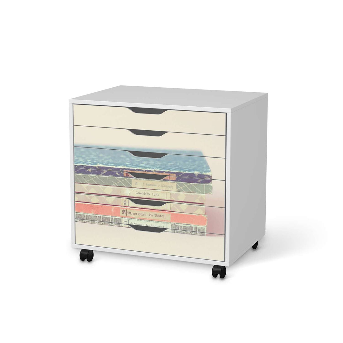 Möbelfolie Zeitreise - IKEA Alex Rollcontainer 6 Schubladen - weiss