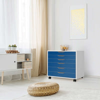Möbelfolie Blau Dark - IKEA Alex Rollcontainer 6 Schubladen - Wohnzimmer