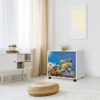 Möbelfolie Coral Reef - IKEA Alex Rollcontainer 6 Schubladen - Wohnzimmer