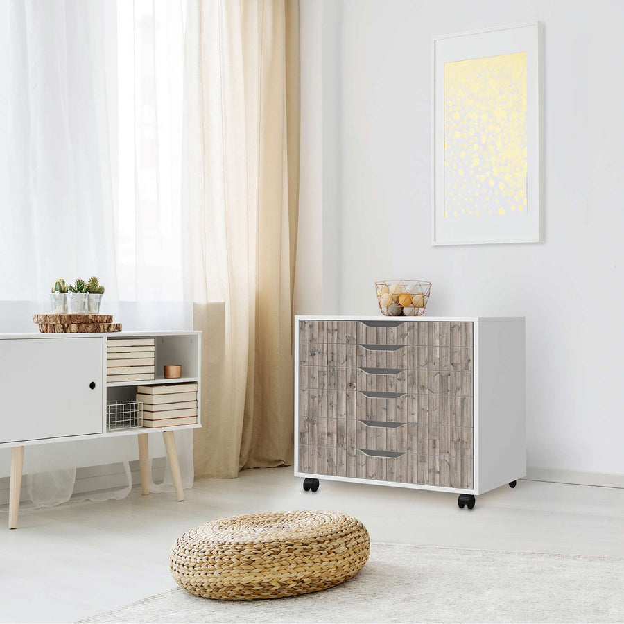 Möbelfolie Dark washed - IKEA Alex Rollcontainer 6 Schubladen - Wohnzimmer