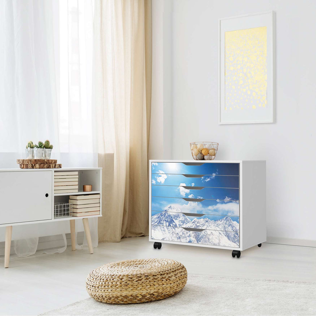Möbelfolie Everest - IKEA Alex Rollcontainer 6 Schubladen - Wohnzimmer