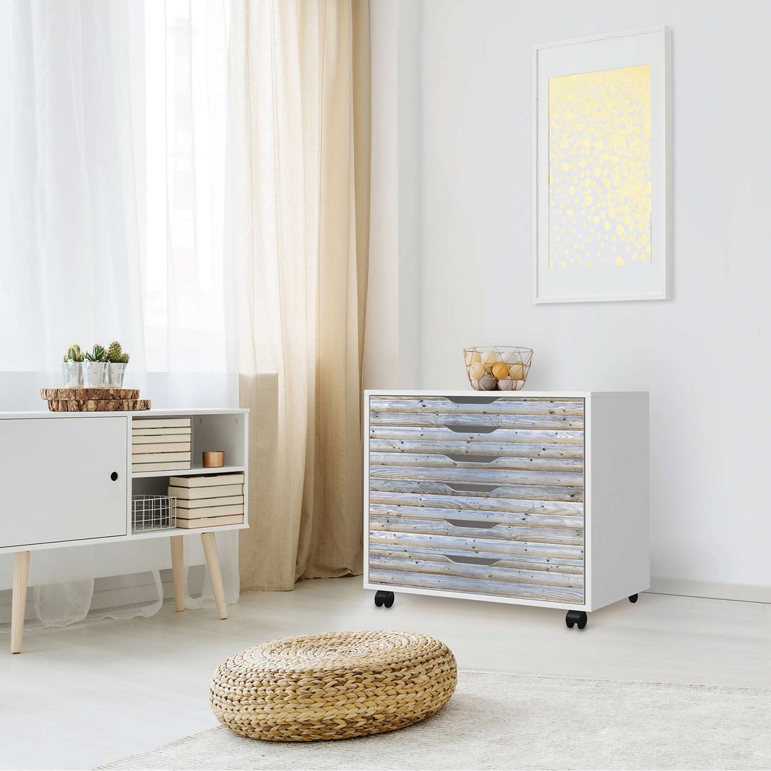 Möbelfolie Greyhound - IKEA Alex Rollcontainer 6 Schubladen - Wohnzimmer