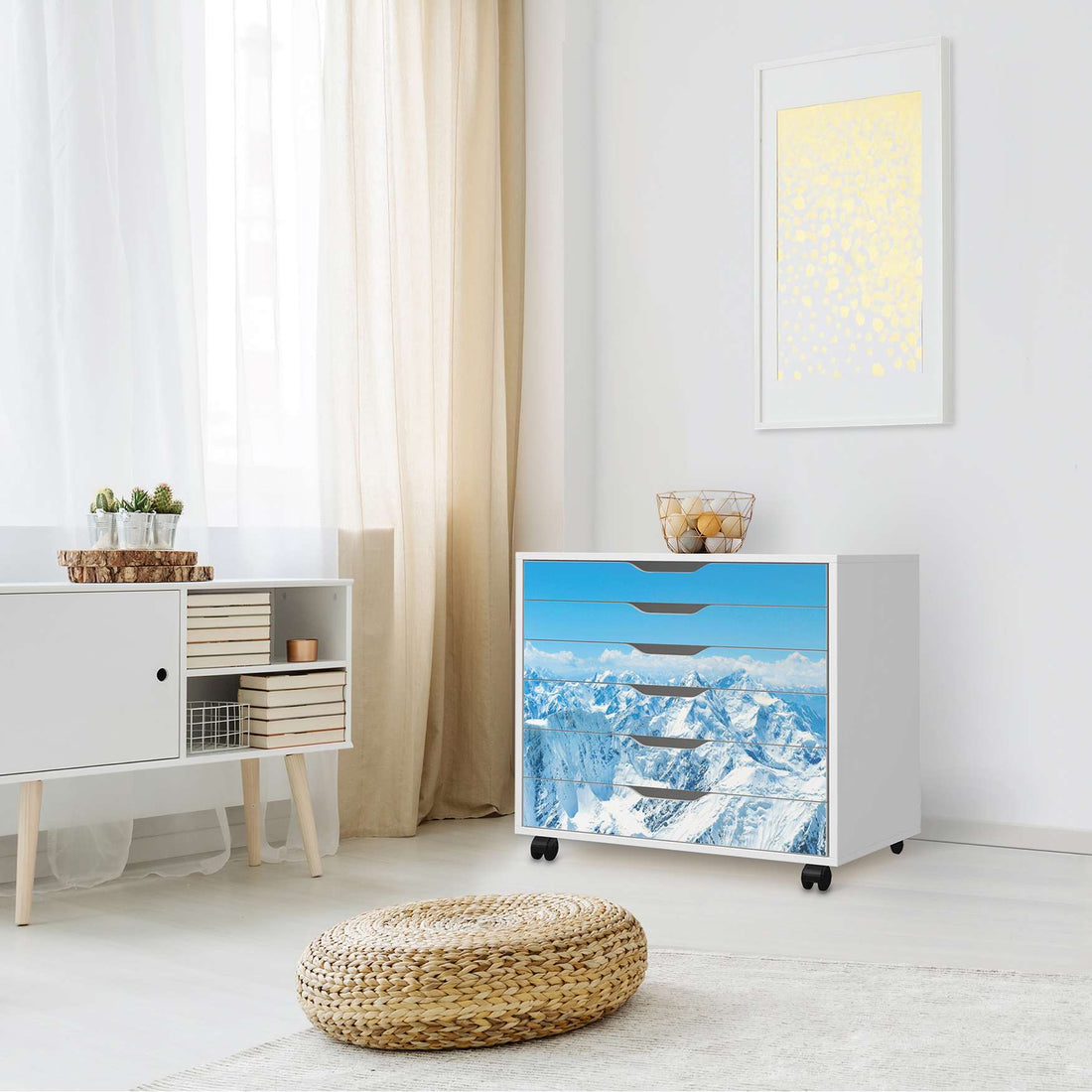 Möbelfolie Himalaya - IKEA Alex Rollcontainer 6 Schubladen - Wohnzimmer