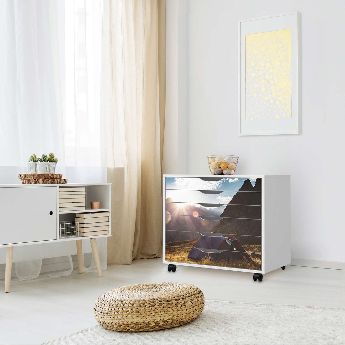 Möbelfolie Into the Wild - IKEA Alex Rollcontainer 6 Schubladen - Wohnzimmer