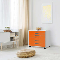Möbelfolie Orange Dark - IKEA Alex Rollcontainer 6 Schubladen - Wohnzimmer